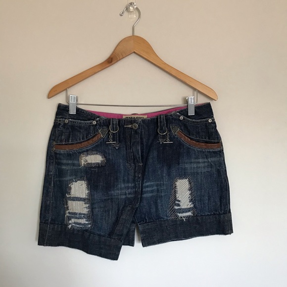Parasuco Distressed Denim Size 8 mini skirt - Picture 1 of 6